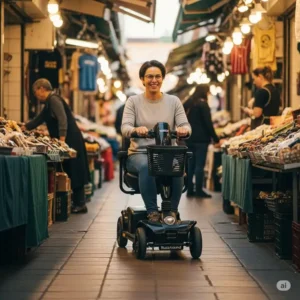 Comfortable seating on the buzz around scooter.