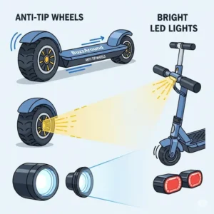 Using the buzz around scooter indoors.