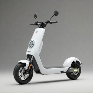 Sleek and modern design of a fully waterproof electric scooter.