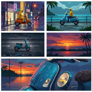 Waterproof electric scooter suitable for various wet environments and weather conditions.