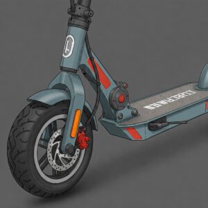 "Heavy adult comfortably riding a powerful Electric Scooter for Heavy Adults."