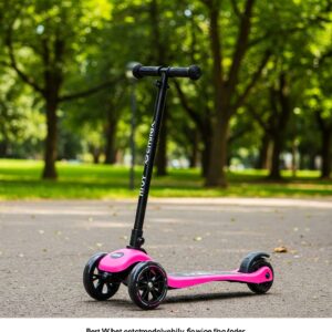The best 3 wheel childs scooter for young riders, highlighting its stable three-wheel design.