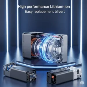 High-performance lithium-ion battery for scooter designed for easy replacement, ensuring long-lasting power and reliability.