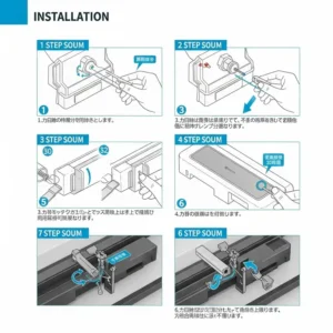 Step-by-step diagram illustrating the simple installation process of a scooter lift for car, detailing secure mounting.