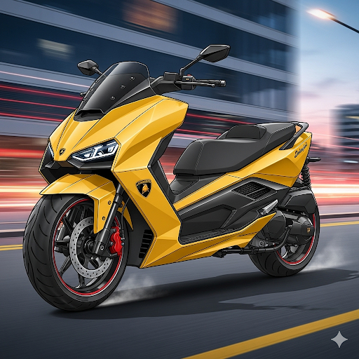 A sleek yellow Lamborghini scooter, the featured image of the collection.