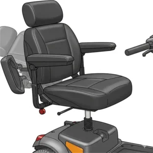 A user demonstrating the simple disassembly of a pride victory 10 scooter for easy transport.