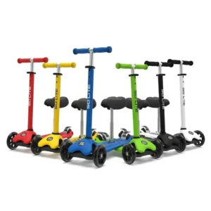 A selection of so lite scooters in various colors, presenting the different aesthetic options available.