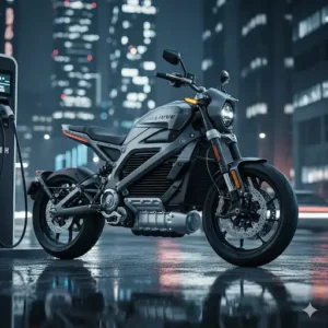  The sleek, modern design of a Harley-Davidson LiveWire electric motorcycle. 