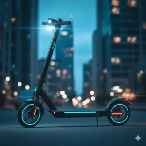 Side view of one of the best 20 mph electric scooters on the market. 