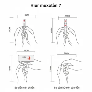 A hand holding the compact 3 prong scooter charger to give an idea of its small, portable size.