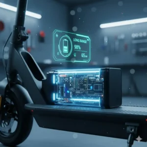 High-capacity battery for an extended range on your scooter.