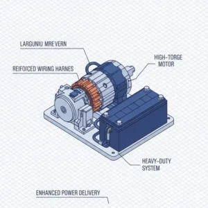 Internal components of a high-torque motor for a mobility scooter obese performance requirements.