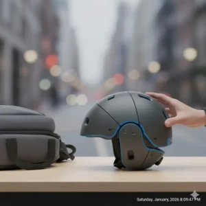 Innovative collapsible and portable design found in the coolest scooter helmets category.