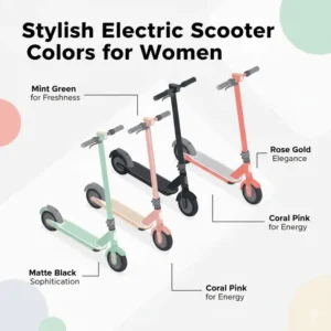Various stylish color options available for the best electric scooter for female fashion-conscious riders.