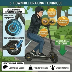An inspection guide for brake pads and rotors to ensure you know how to brake safely on electric scooter with well-maintained parts.