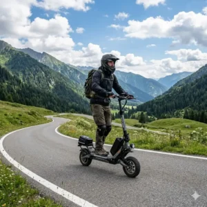 Infographic about battery optimization and how to ride electric scooter long distance.