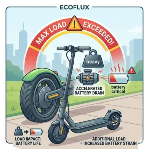 Reducing excess load and weight to understand how to improve electric scooter battery life.